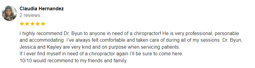 Chiropractic Gaithersburg MD Testimonial