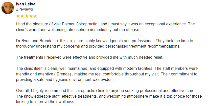 Chiropractic Gaithersburg MD Testimonial